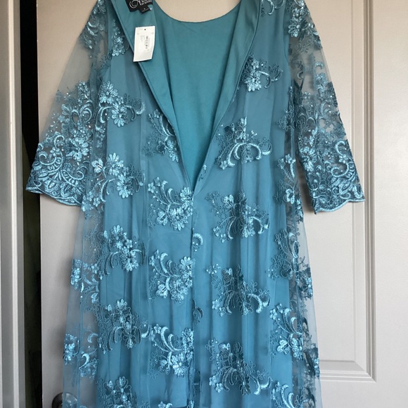 Alex Evenings Embroidered Three-Quarter Sleeve Shift Dress, size 8 - Picture 12 of 14